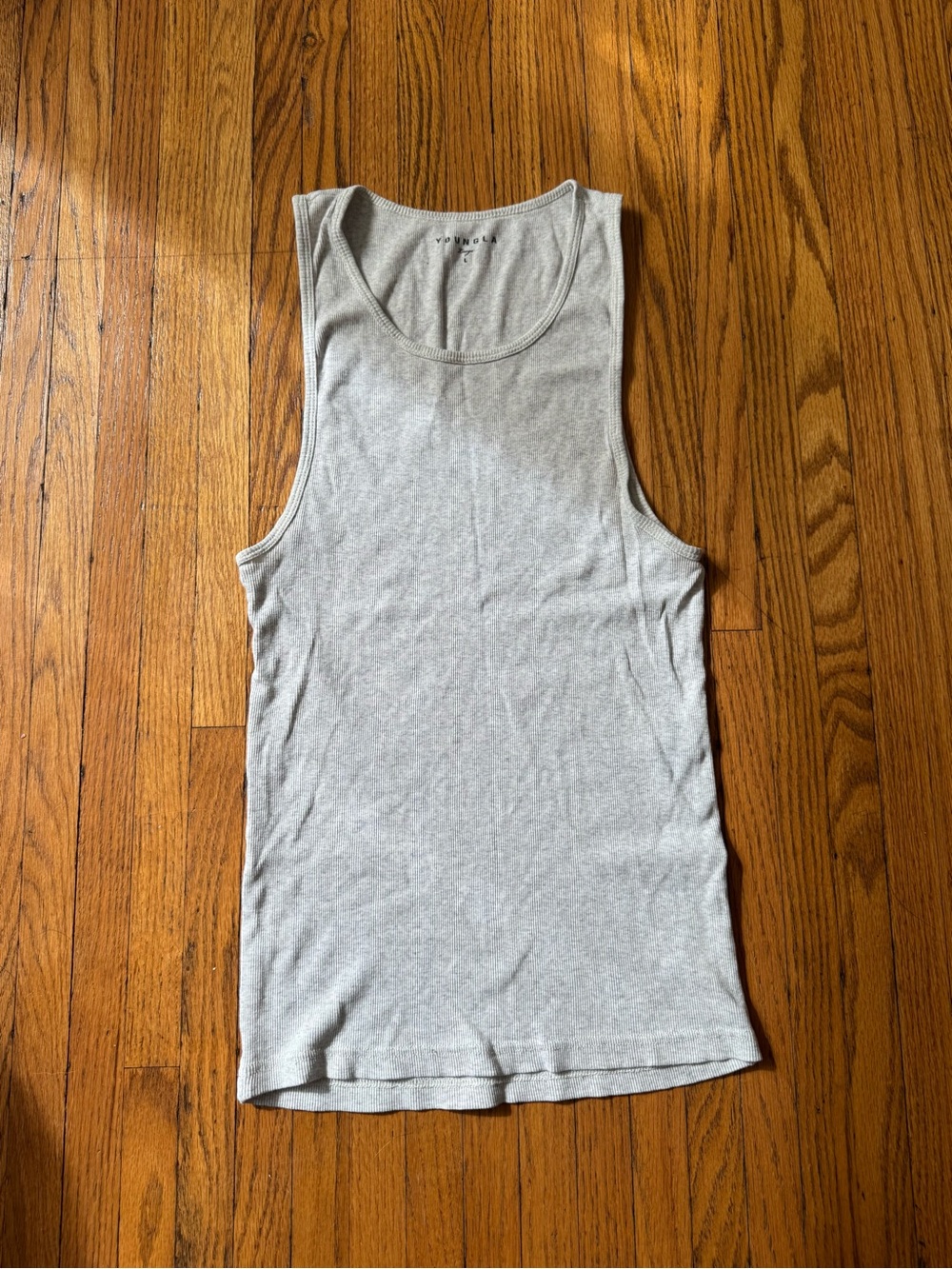 YoungLA Light Gray Scoop Neck Women's Tank Top